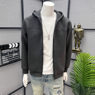 潮牌开衫卫衣男春秋款宽松运动休闲秋季重磅加厚连帽外套男上衣服
