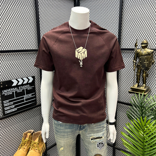 男士夏季扎染脏脏美式高街重磅t恤男款短袖欧美潮牌痞帅炸街半袖