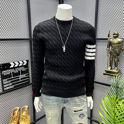 设计感毛衣男装宽松美式复古帅气