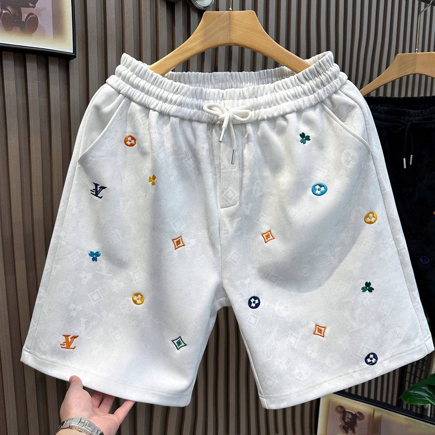 美式轻奢大牌男装短裤2026夏季新款老钱风设计感休闲宽松五分短裤