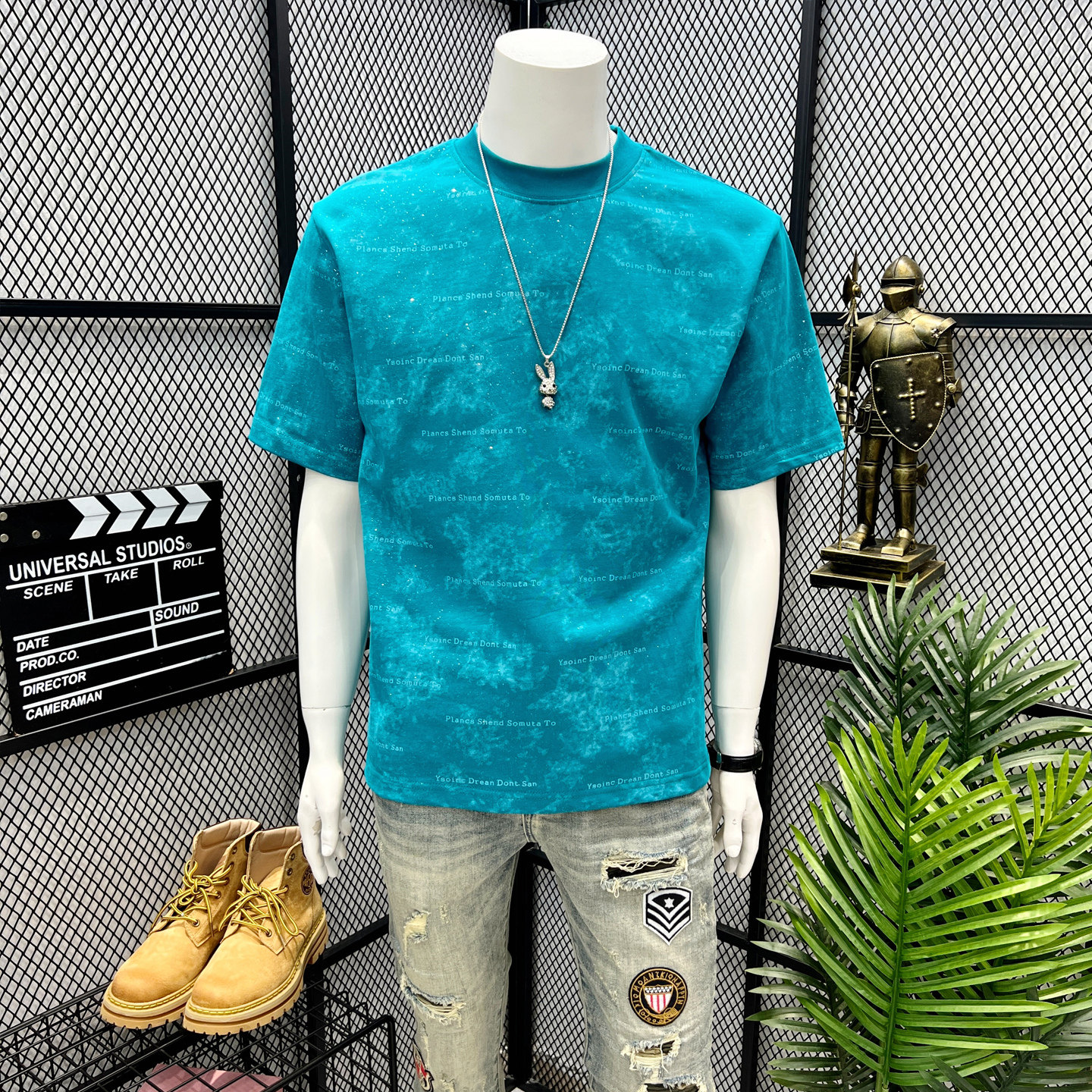 美式重磅复古短袖男印花新款2026痞帅上衣男士T恤潮牌ins夏季半袖