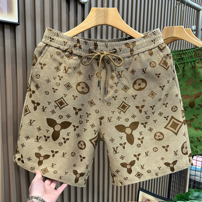 网红同款五分短裤男潮流美式复古