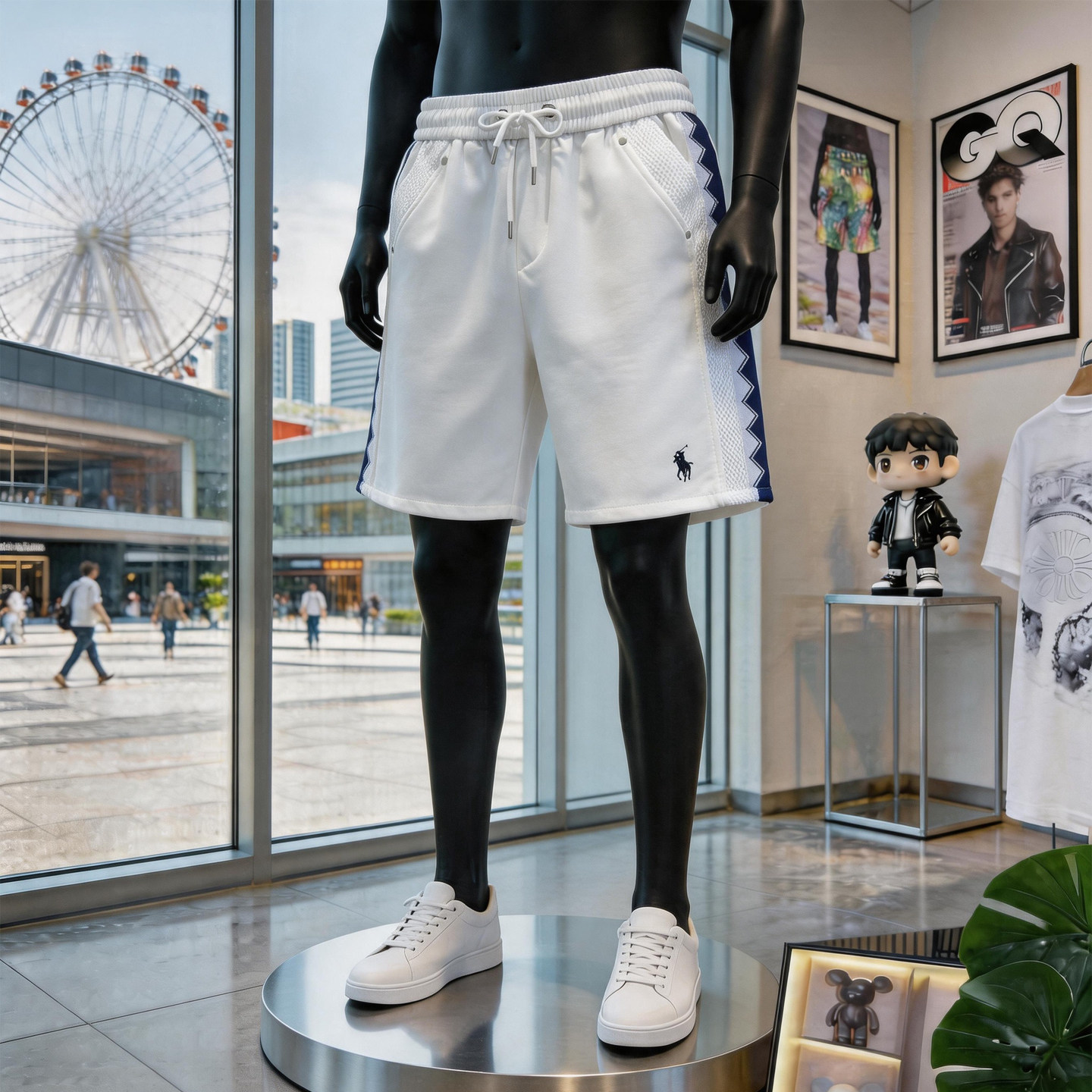 高端战马刺绣欧货保罗短裤男士2026新款夏季外穿休闲5五分裤男款