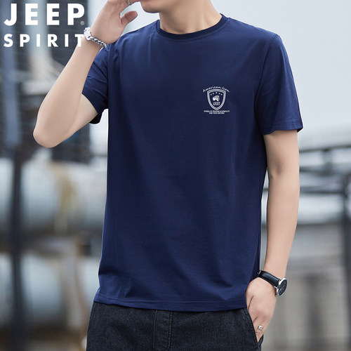 男士JEEP吉普新款短袖T恤男宽松