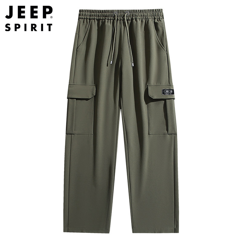 JEEP SPIRIT春秋休闲裤男士秋季运动卫裤多口袋工装大码直筒男裤