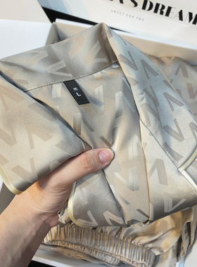 桑蚕丝男士睡衣春秋冬季真丝长袖三件套装2026年新款礼盒装家居服