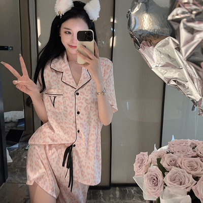 女真丝睡衣家居服套装
