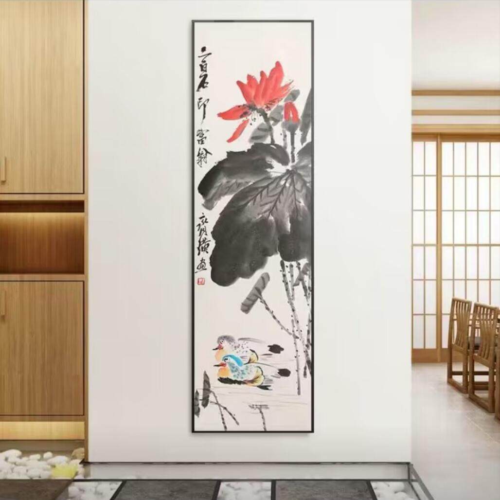 十字绣2023新款绣现代中式玄关大气水墨国画齐白石鸳鸯荷花自己绣,居家布艺,钻石绣,淘宝优惠券,粉丝福利购,淘宝优惠卷