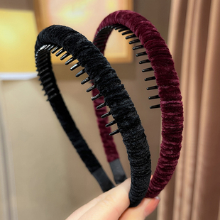 带齿发箍女款 头箍压发卡碎发整理发捆头饰2025年中年妈妈网红新款
