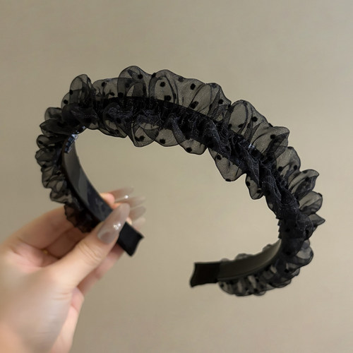 诗情画意蕾丝波点发箍