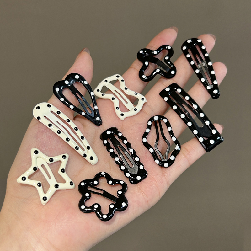 诗情画意波点刘海bb夹