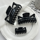 洗澡头发抓夹发夹子头饰盘发卡子女爪夹大号鲨鱼夹后脑勺黑色盘发