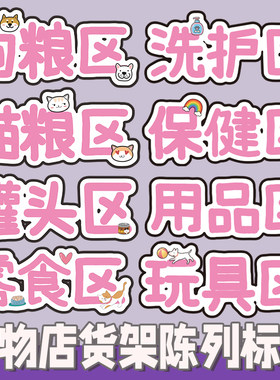 宠物店KT板雪弗板分区标牌