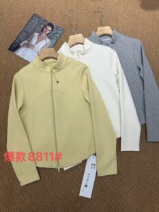 2026年春季新款双拉链卫衣外套女小蛮腰修身开衫卫衣8811