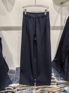 图作L0119春款新款松紧腰休闲窄版阔腿裤女直筒裤运动裤高腰显瘦