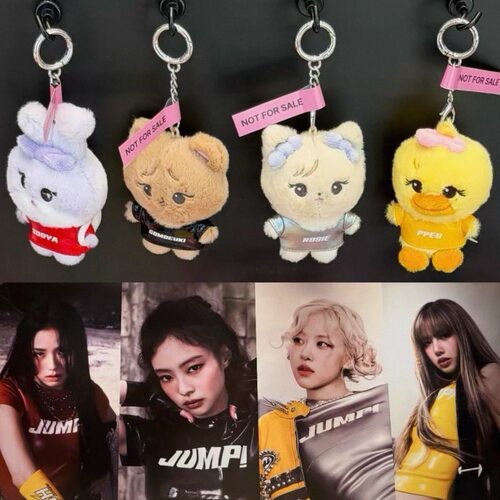 高质量BLACKPINK 粉墨jump快闪钥匙扣ROSE JISOO LISA JENNIE挂件