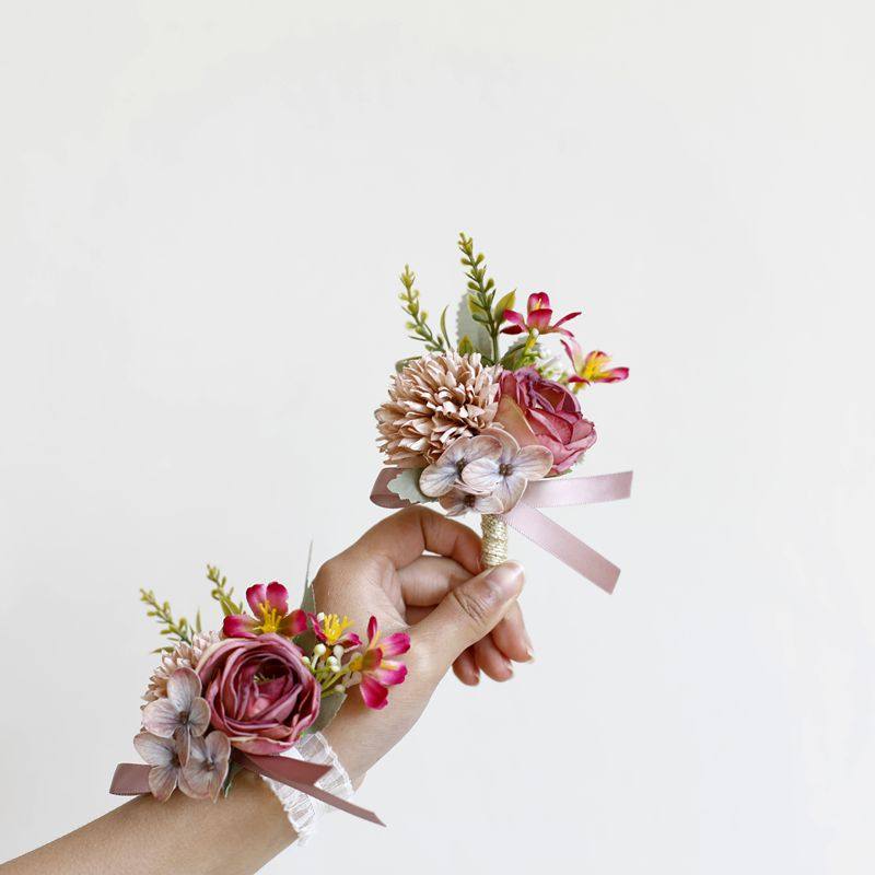 仿真欧式复古球菊茶玫新娘伴娘婚礼手腕花商务活动伴郎新郎胸花,节庆用品/礼品,胸花,淘宝优惠券,粉丝福利购,淘宝优惠卷