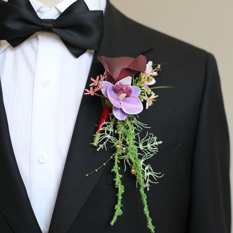 蝴蝶兰开业商务仪式宴会襟花