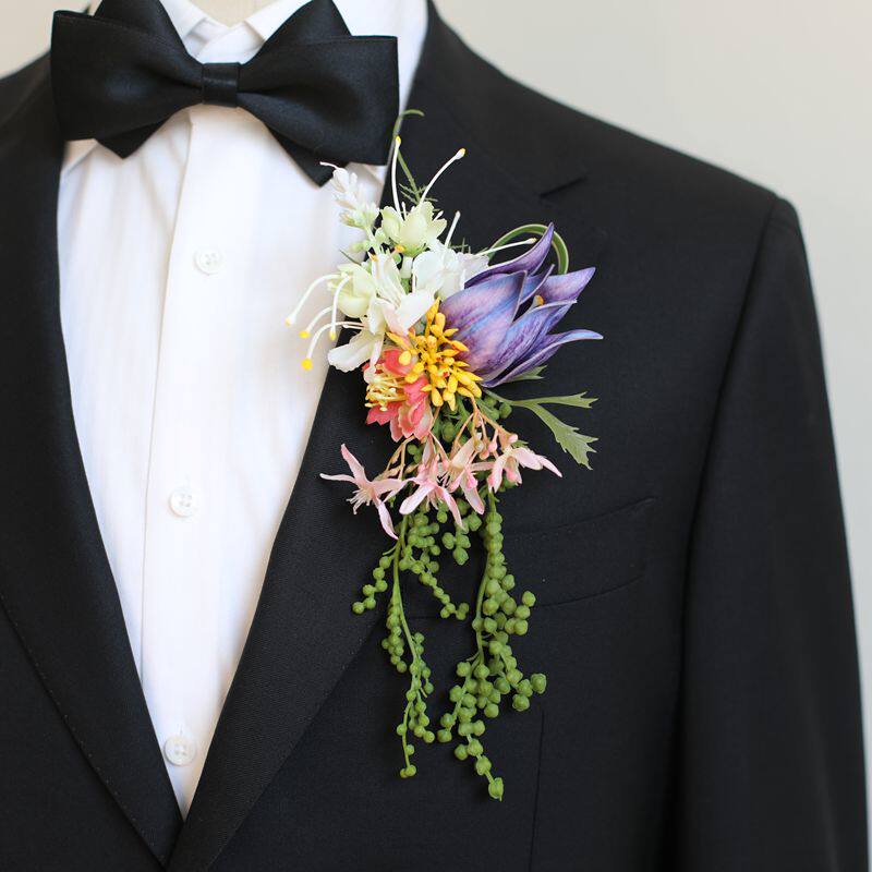 森系仿真铃兰花商务会议庆典活动胸花新郎伴郎新娘伴娘手腕花