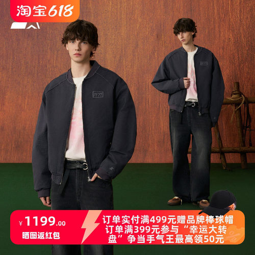 STARTER棉服2026春季新款保暖休闲宽松复古男100%棉外套女生上衣