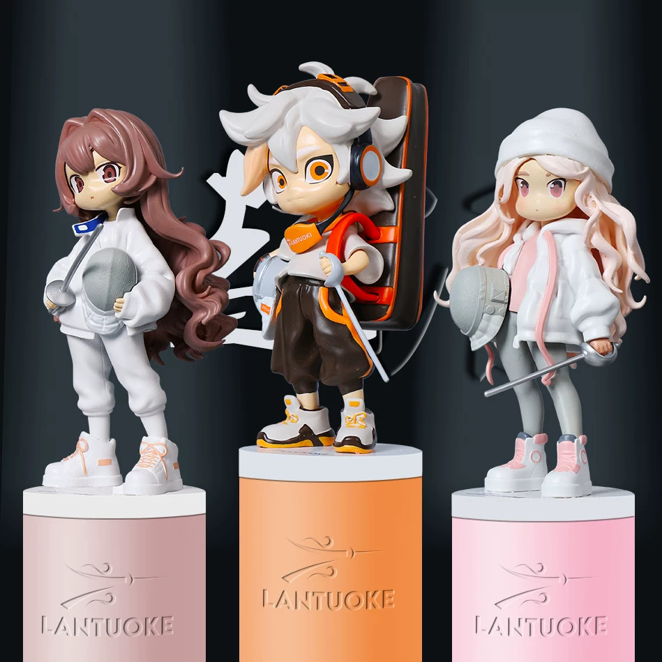 击剑手办公仔剑客桌面摆件