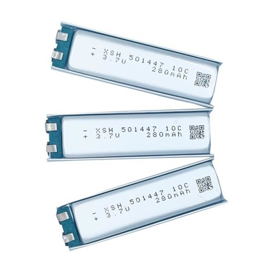 3.7V聚合物锂电池501447 280mah电子烟10C放电纯钴高倍率电池