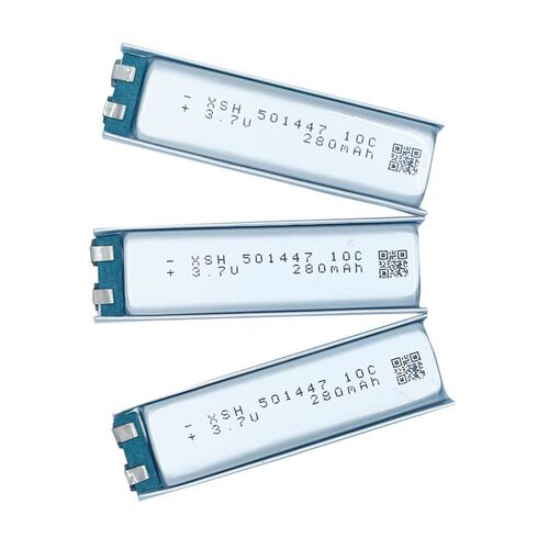 3.7V聚合物锂电池501447 280mah电子烟10C放电纯钴高倍率电池