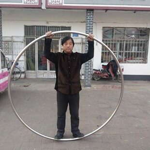杂技魔术气功特技道具滚环加厚加粗精致不锈钢滚环橡胶管挂胶滚环