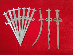 杂技道具魔术道具气功特技道具304钢宝剑口吞宝剑