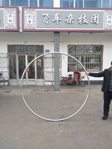杂技道具滚环五节方便携带加厚不锈钢带胶管无缝钢接头定制不退换