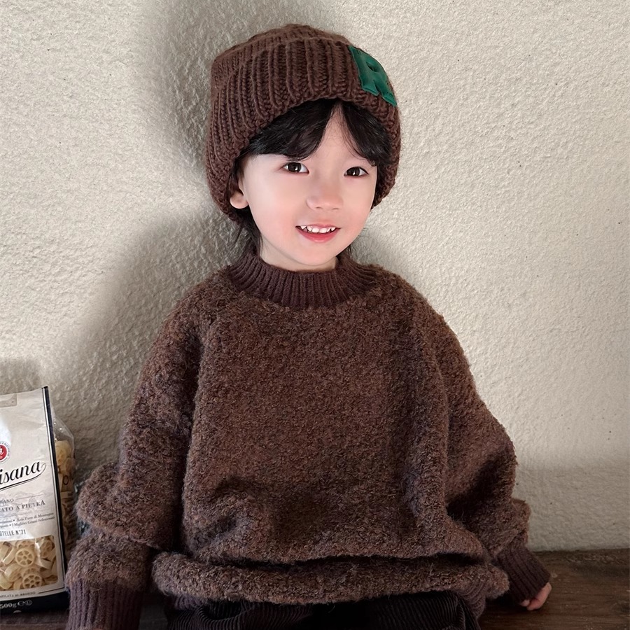 美拉德秋冬否男童针织加厚毛线衣