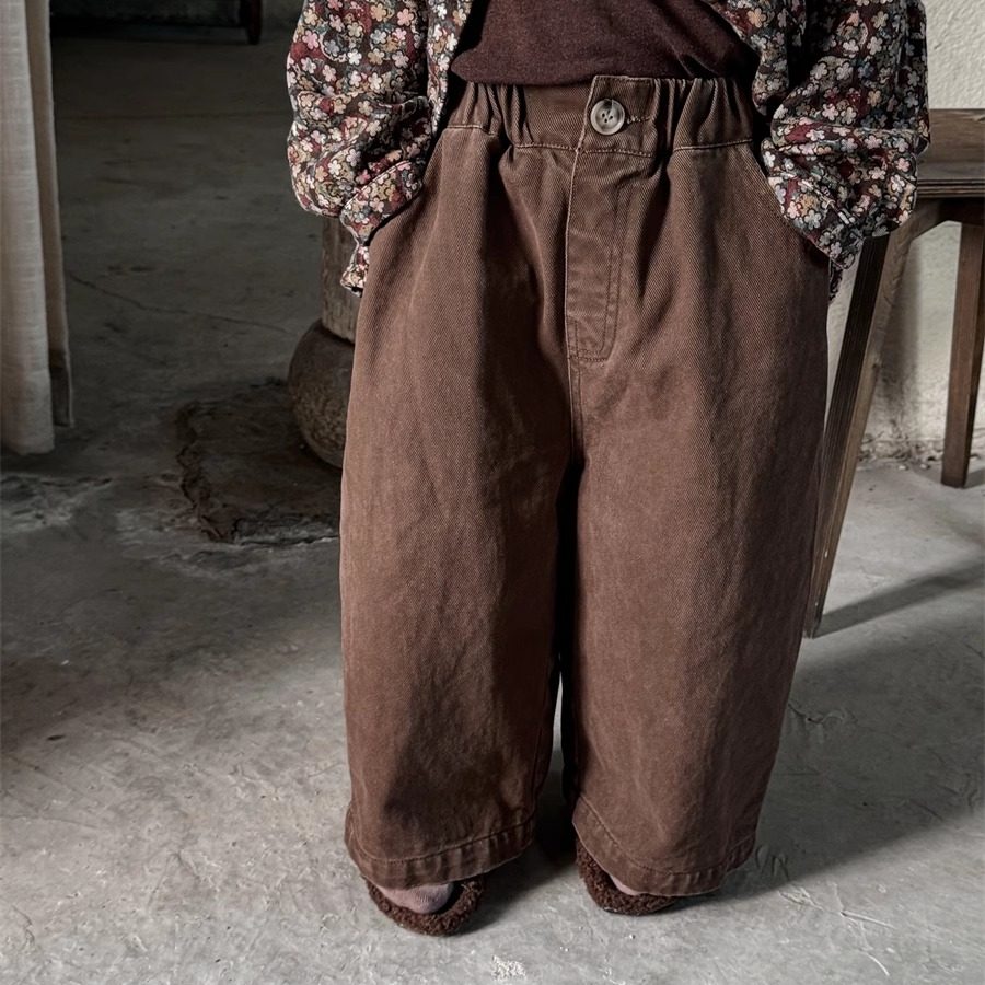 暮晨家新款春装2026男童做旧直筒裤长裤中小童森系复古宽松阔腿裤,童装/婴儿装/亲子装,裤子,淘宝优惠券,粉丝福利购,淘宝优惠卷