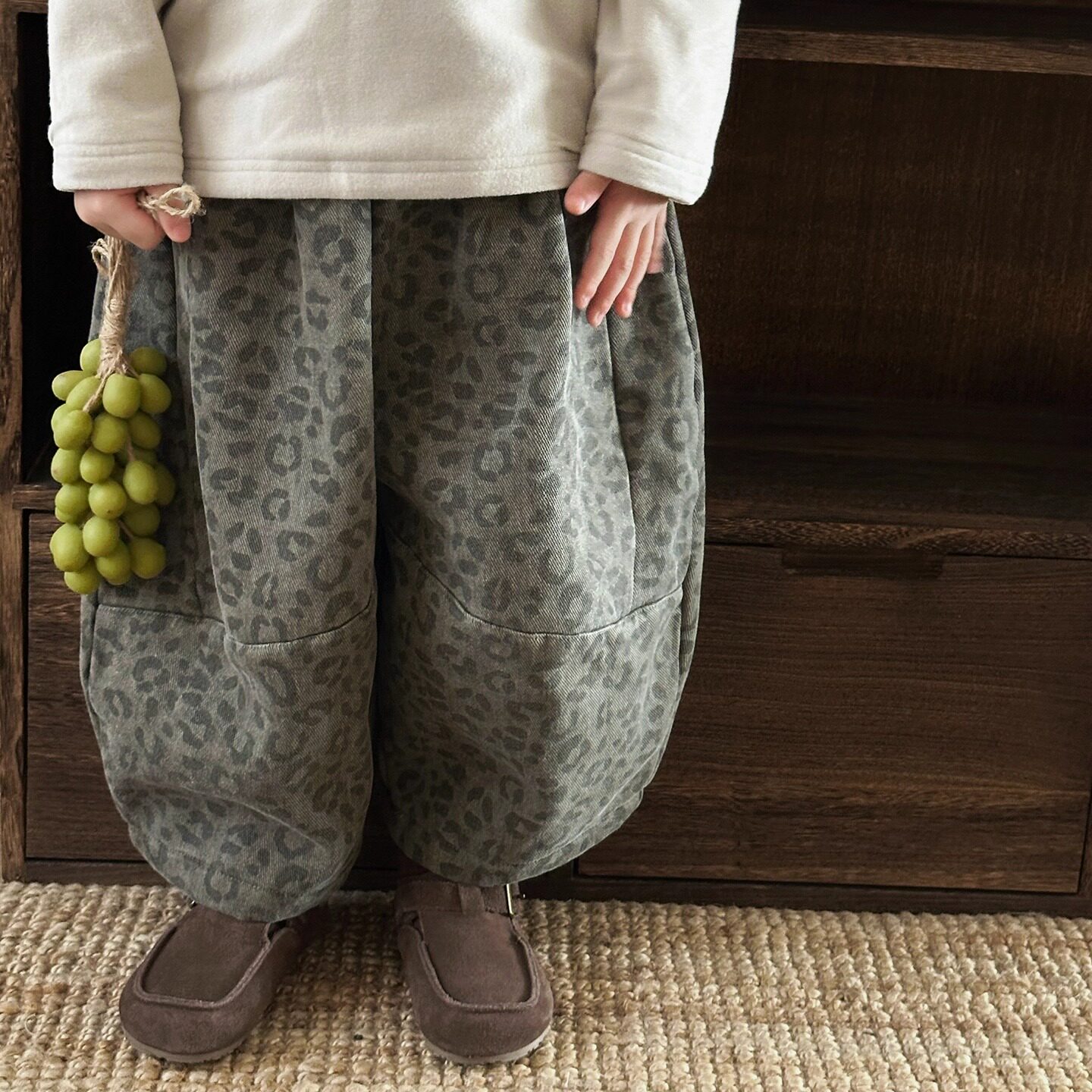 暮晨家新款冬装2025男童一体绒豹纹灯笼裤中小童森系复古加厚长裤,童装/婴儿装/亲子装,裤子,淘宝优惠券,粉丝福利购,淘宝优惠卷