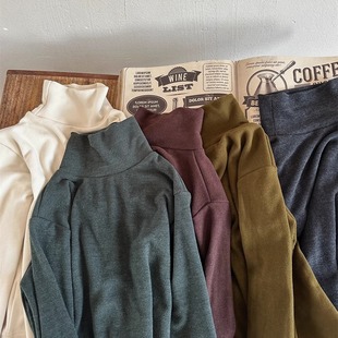 T恤 宝宝儿童洋气内搭长袖 暮晨家秋冬新款 2025男童磨毛高领打底衫