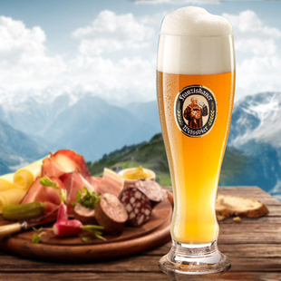 教士/范佳乐小麦啤酒杯玻璃瓶水杯净含量500ml