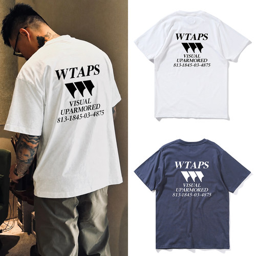 日系余文乐同款WTAPS COTTON 隐藏限定印花圆领短袖无性别情侣T恤
