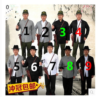 汉奸服装男翻译官特务抗战话剧舞台演出服土匪斧头帮表演服成人