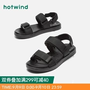 Không khí nóng 2019 hè mới xu hướng thời trang nam sandal đế xuồng trẻ trung giày đế bằng H64M9605 - Sandal