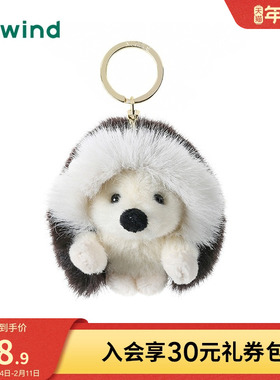 热风毛绒玩偶挂件2024年冬季新款刺猬（hedgehog）钥匙扣包包挂件