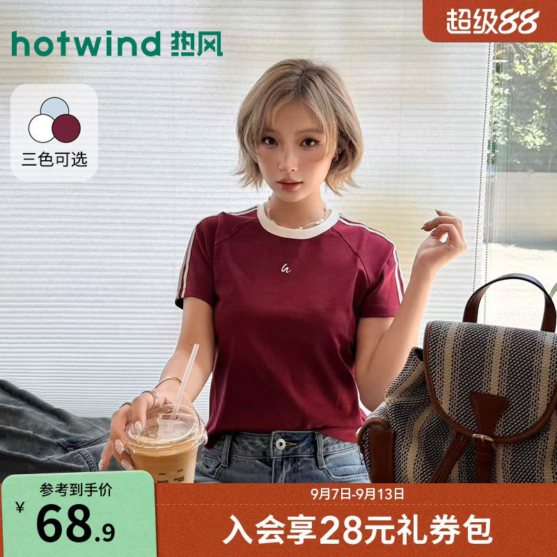 26年夏新款女士运动拼边短袖T恤图片