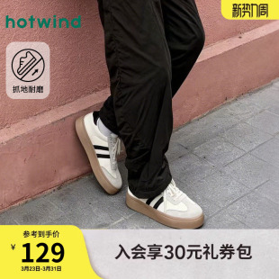 新款 德训鞋 男士 时尚 子拼色百搭 热风男鞋 圆头系带休闲鞋 2026年春季