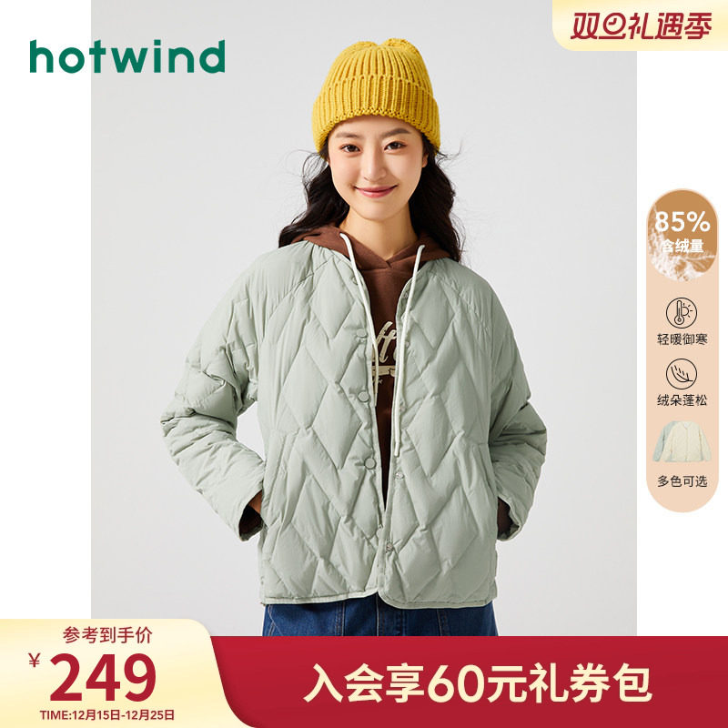 女士短款羽绒服热风羽绒内胆