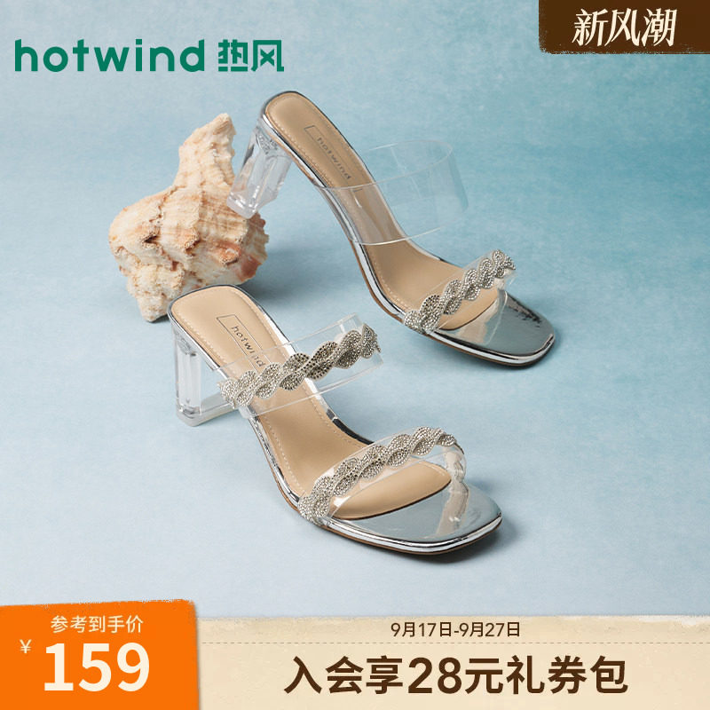 热风高跟时装凉鞋2026年夏季新款图片