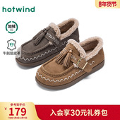 女鞋 勃肯鞋 2025年冬季 热风复古乐福鞋 新款 时尚 子加绒百搭毛毛鞋