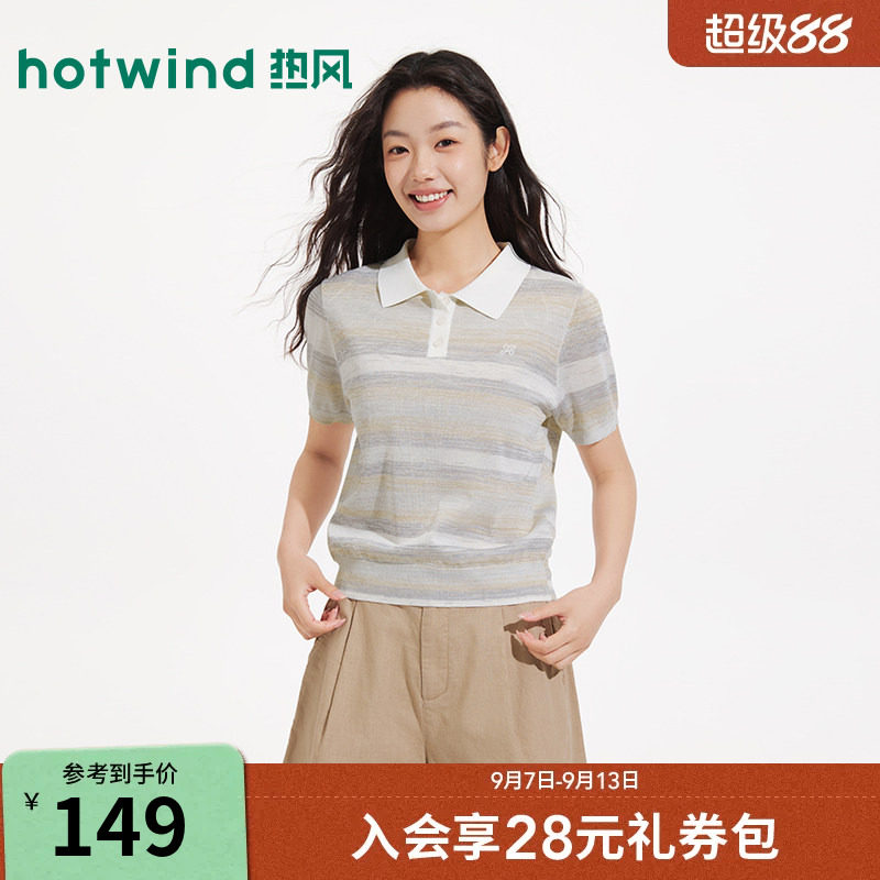 26年夏季新款女士渐变翻领针织衫图片
