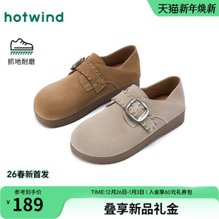 新款 2026年春季 复古百搭休闲鞋 平底单鞋 子 热风两穿勃肯鞋 女鞋 女款