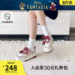 女鞋 热风厚底板鞋 26年春季 新款 子H14W26198 小白鞋 迪士尼系列