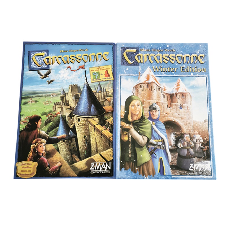 英文版 Carcassonne 卡尔卡松聚会纸牌游戏桌游趴 卡卡城策略桌游