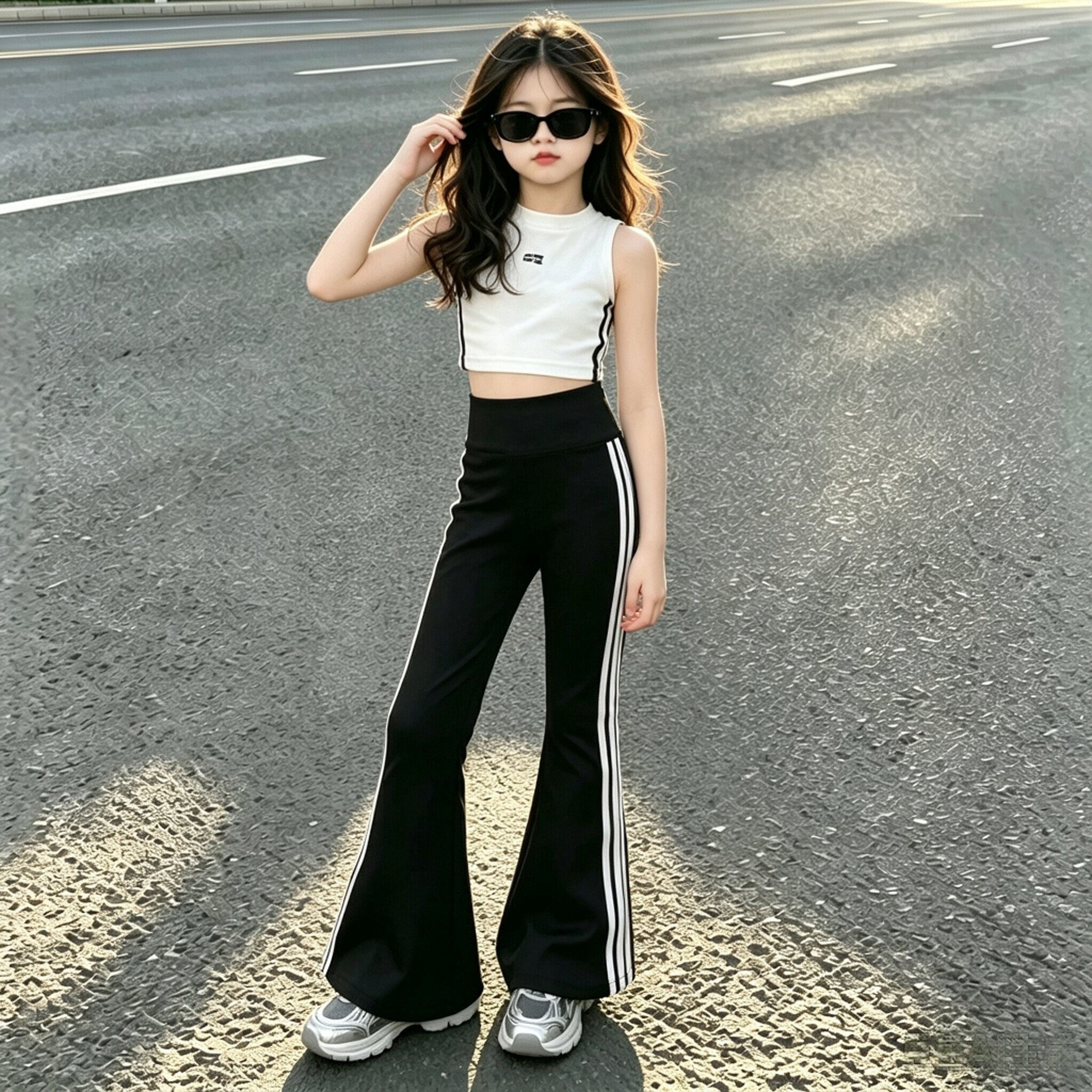 女童爵士舞服装紧身瑜伽裤舞蹈服图片