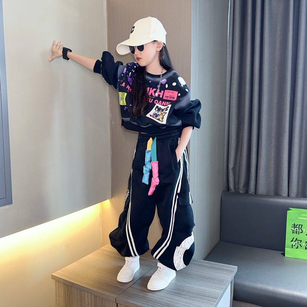 女童套装2025新款中大童韩版洋气